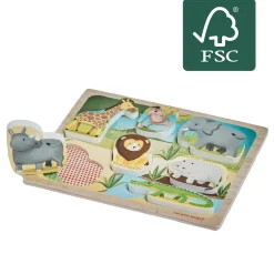 Puzzle 3D animal en bois
