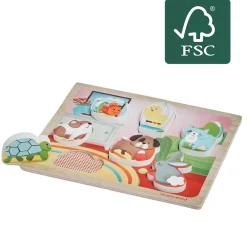 Puzzle 3D animal en bois