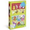 Puzzle enfant 20 pièces animaux ferme et dinosaures x2