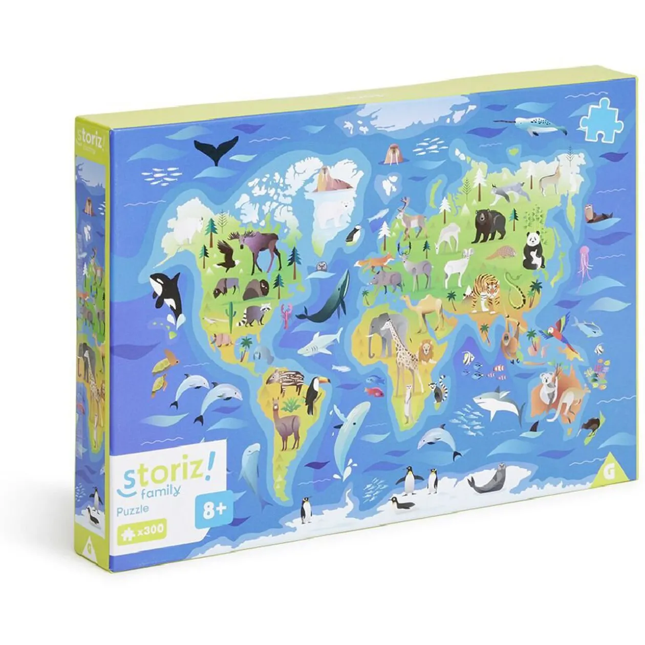 Puzzle enfant 300 pièces animaux du monde
