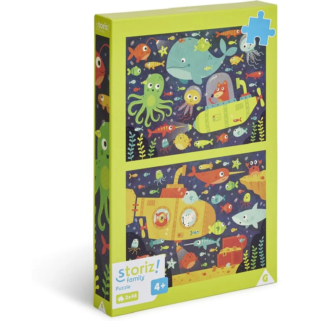 Puzzle enfant 48 pièces monde sous marin x2