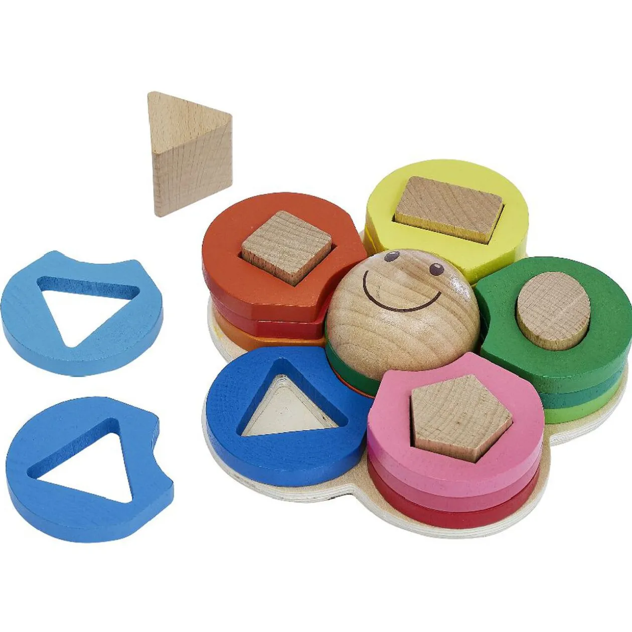 Puzzle fleur 21 pièces en bois L.20 x l.19.8 x H.5 cm