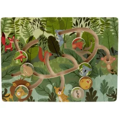 Puzzle labyrinthe animaux en bois