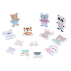 Puzzle magnétique animal en bois certifié FSC® 8 pièces