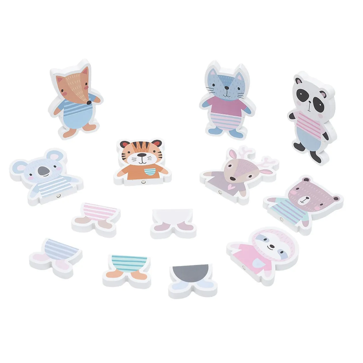 Puzzle magnétique animal en bois certifié FSC® 8 pièces