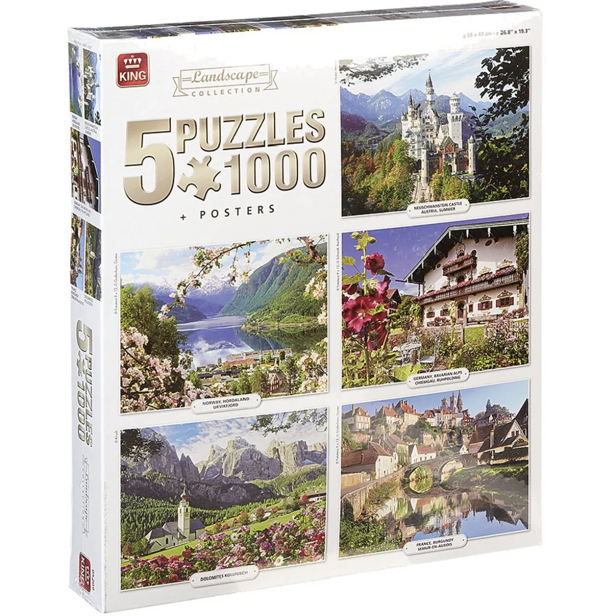 Puzzle paysage 1000 pièces x 5