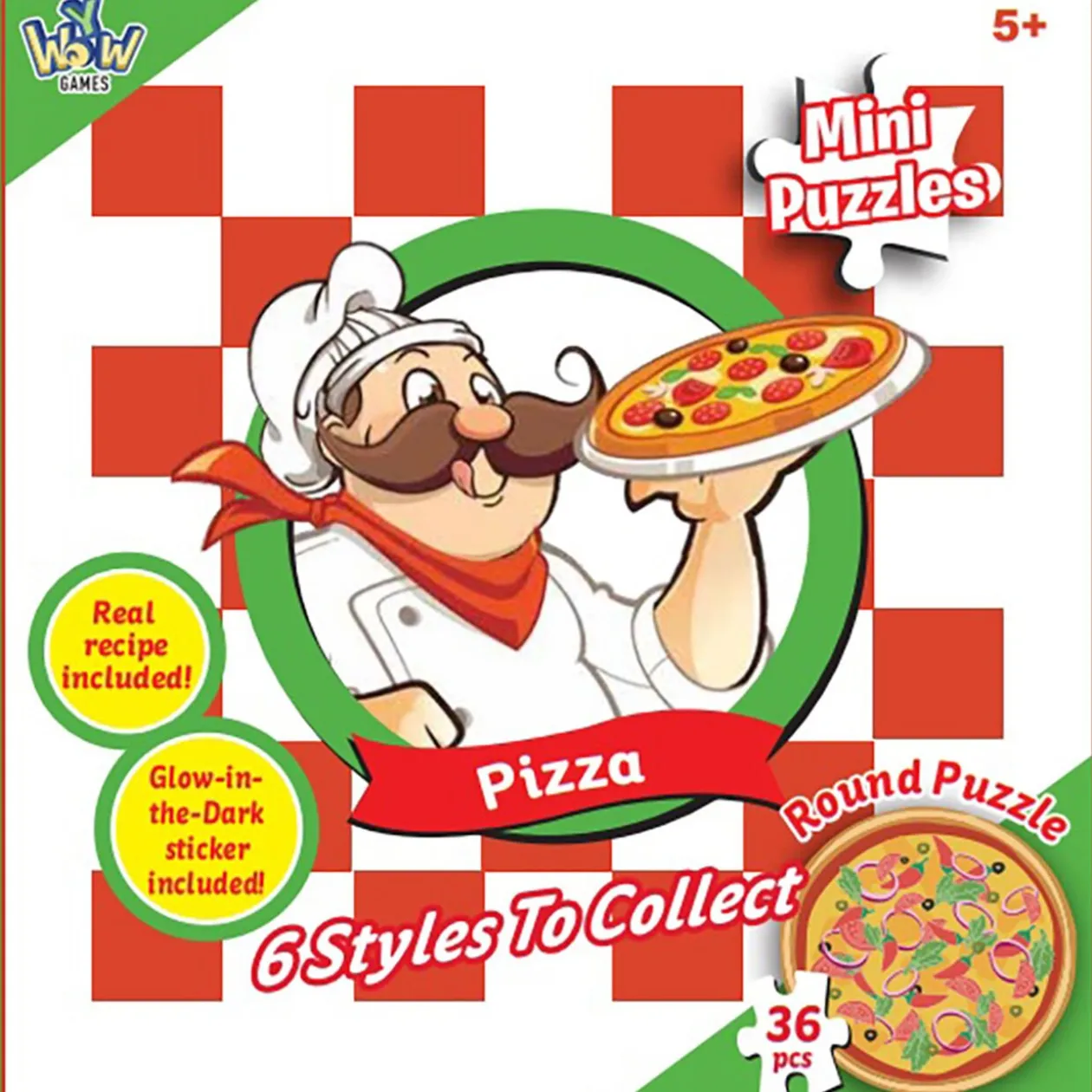 Puzzle rond pizza 36 pièces