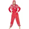 Pyjama combinaison de Noël femme rouge et blanc