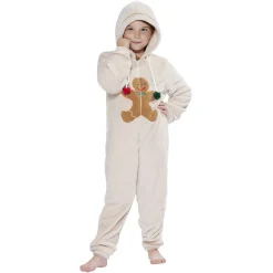 Pyjama combinaison de Noël enfant motif pain d'épices