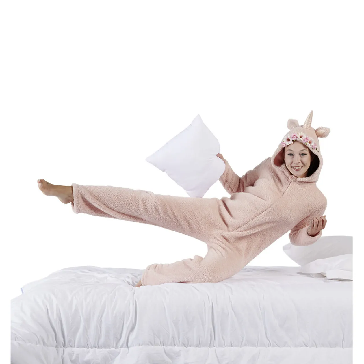 Pyjama combinaison licorne et fleurs Taille L