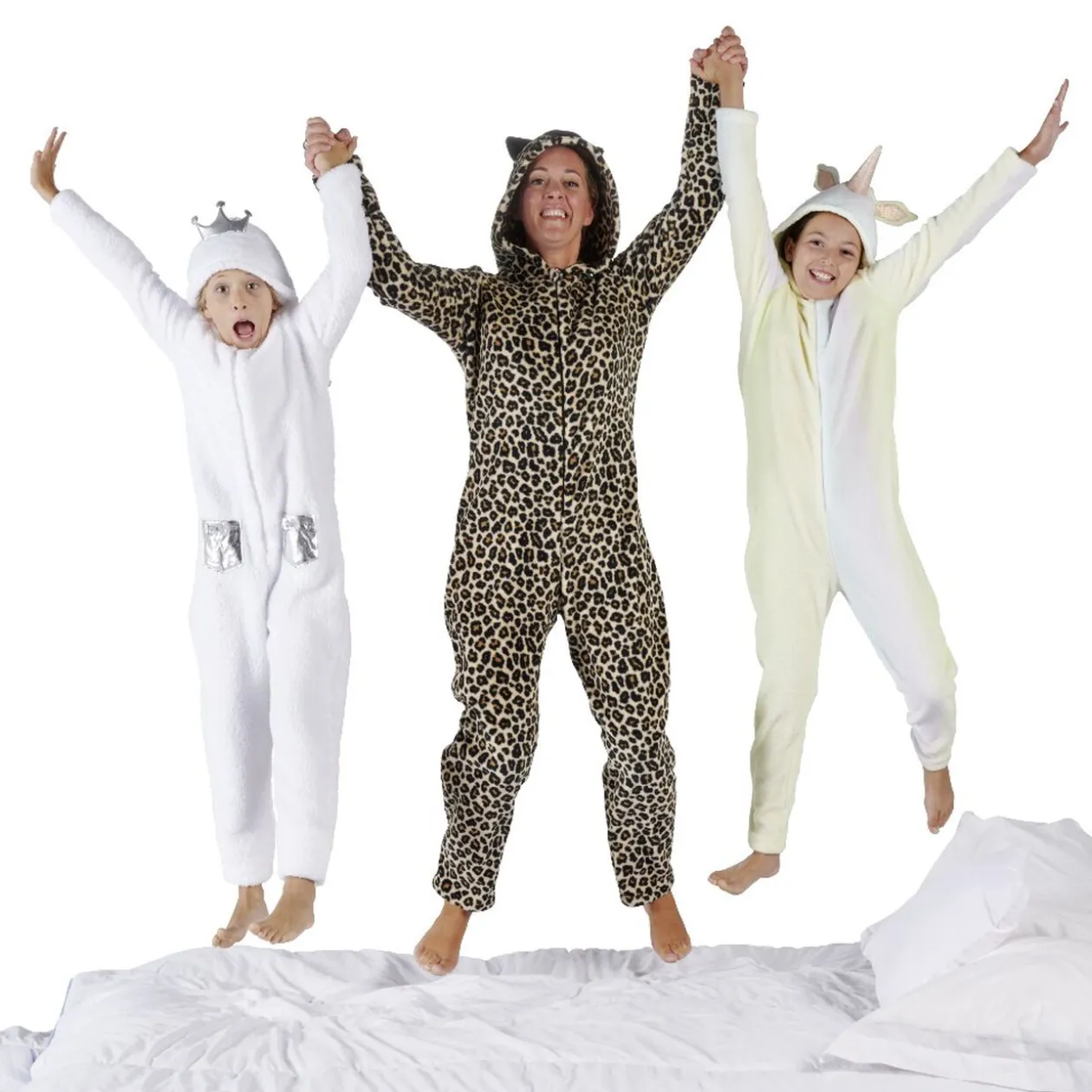 Pyjama combinaison licorne jaune et blanc 10-12 ans