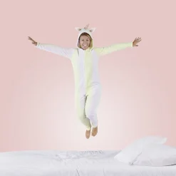 Pyjama combinaison licorne jaune et blanc Taille S