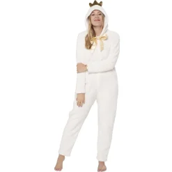 Pyjama combinaison princesse blanc doré femme Taille S