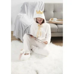 Pyjama combinaison princesse blanc doré femme Taille L