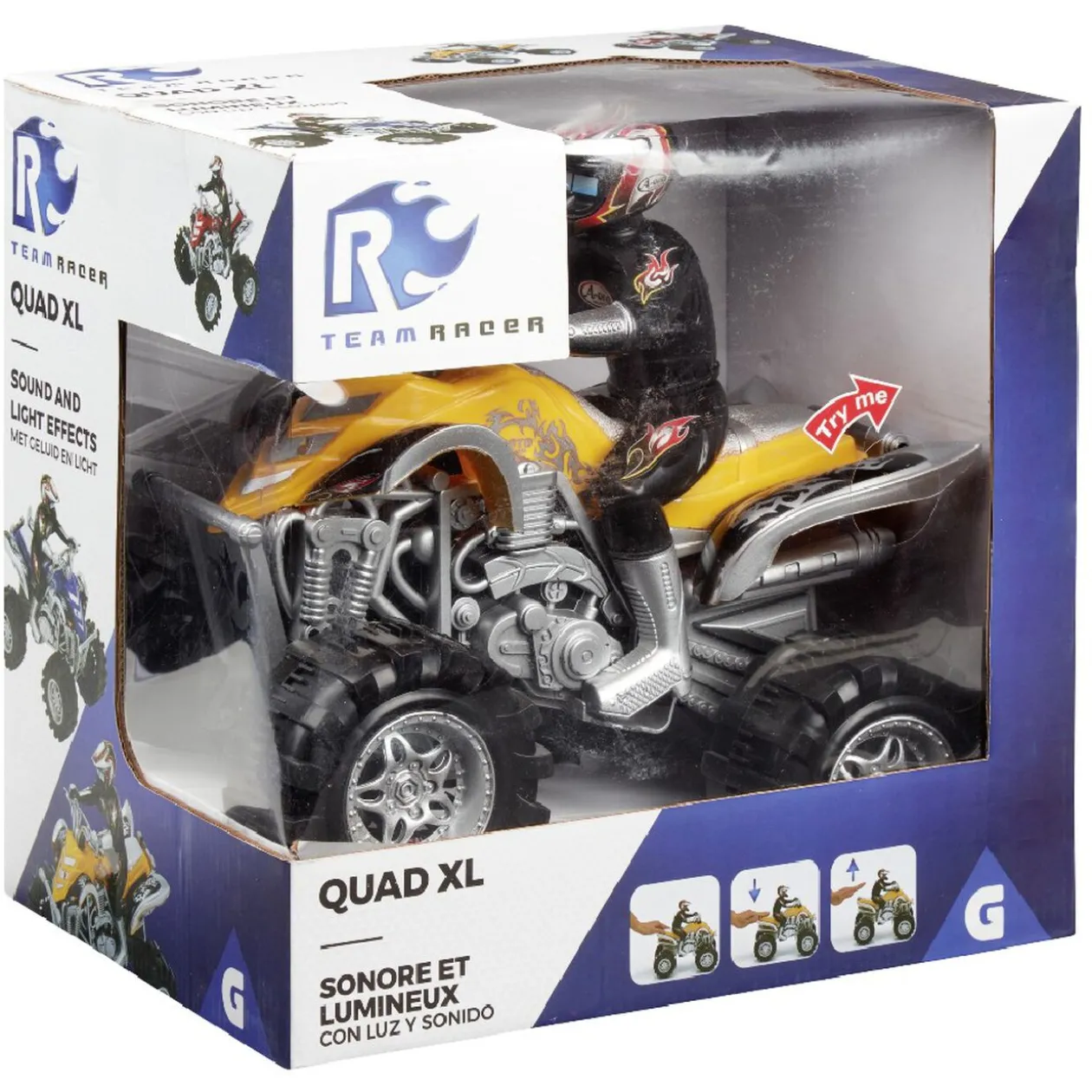 Quad friction son et lumière 3 coloris