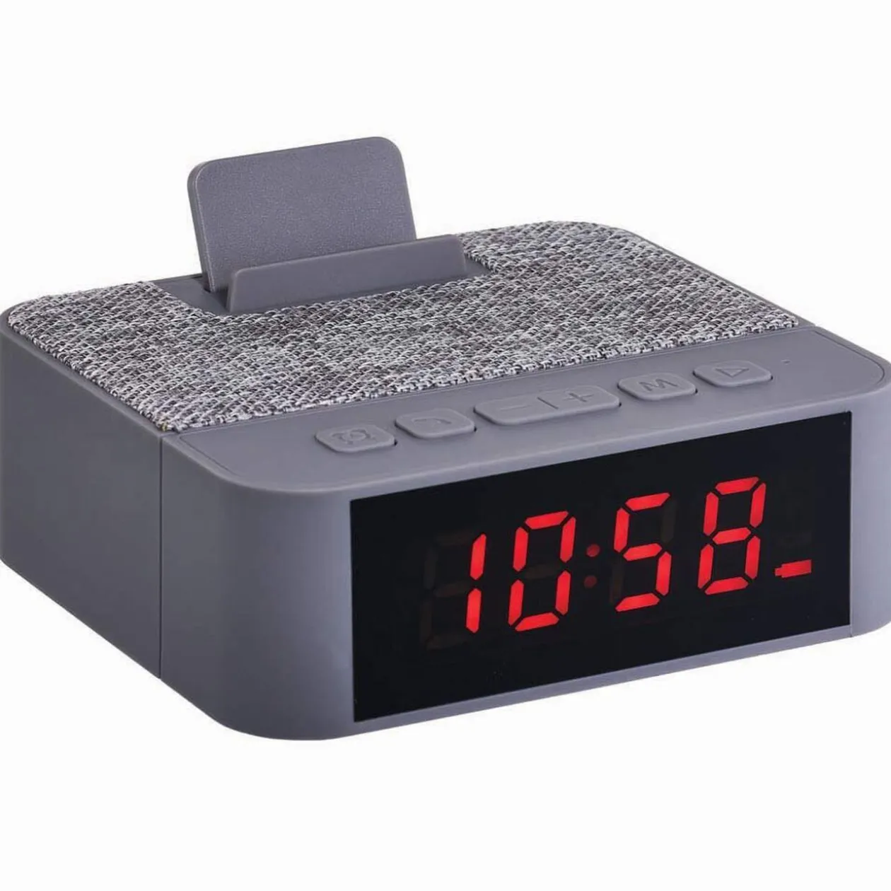 Radio réveil Homday X-Pert avec support Smartphone gris