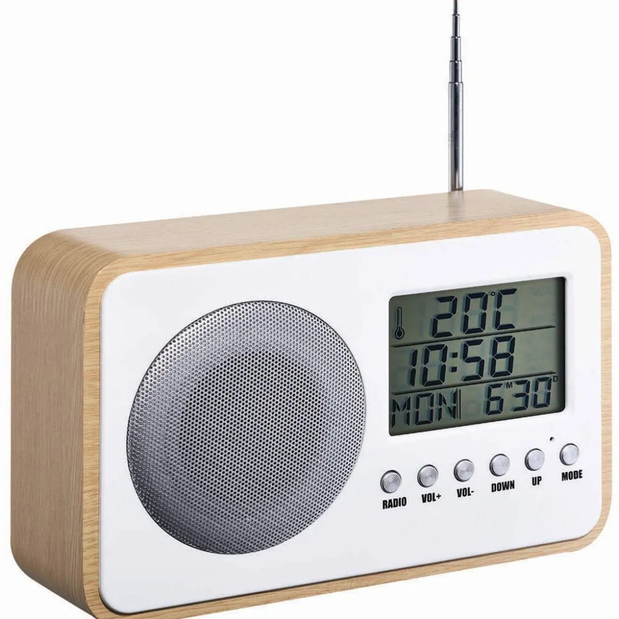 Radio réveil Homday X-Pert mdf effet bois