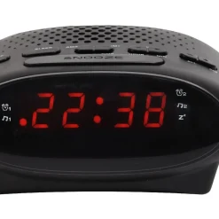 Radio réveil noir basique Homday ovale