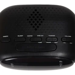 Radio réveil noir basique Homday ovale