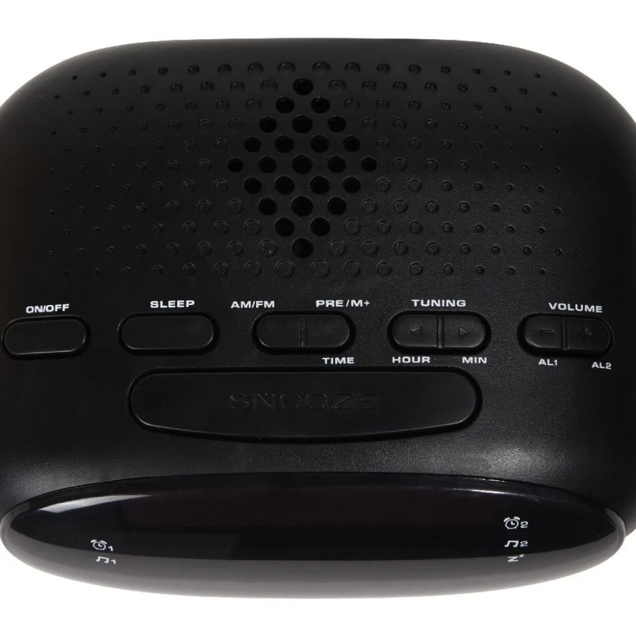 Radio réveil noir basique Homday ovale