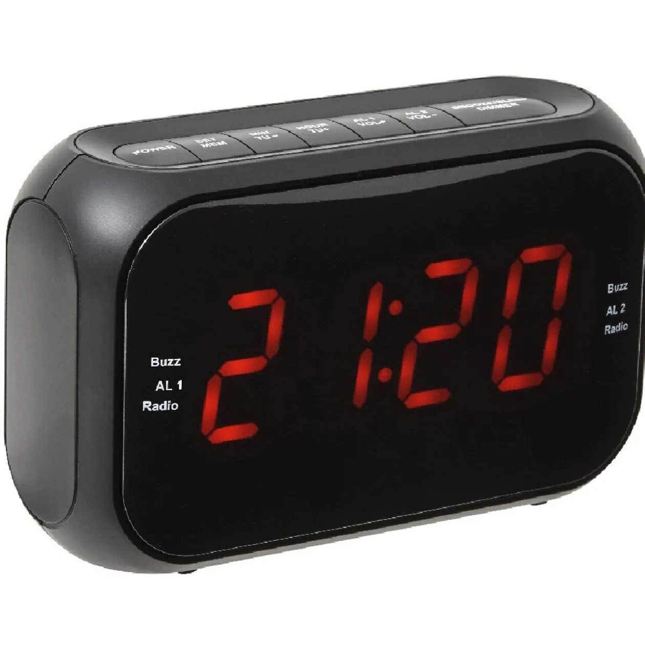 Radio réveil noir basique Homday