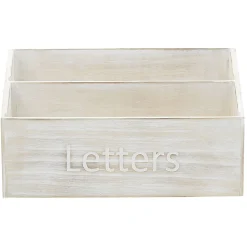 Range courrier 3 compartiments mdf naturel