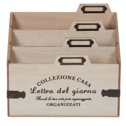 Range courrier 3 niveaux bois naturel collection Dolce Vita