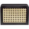 Range courrier cannage rotin naturel noir