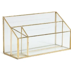 Range courrier en verre bordure doré