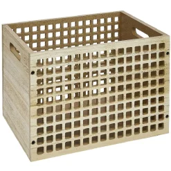 Range document en bois beige 26x33xH7cm