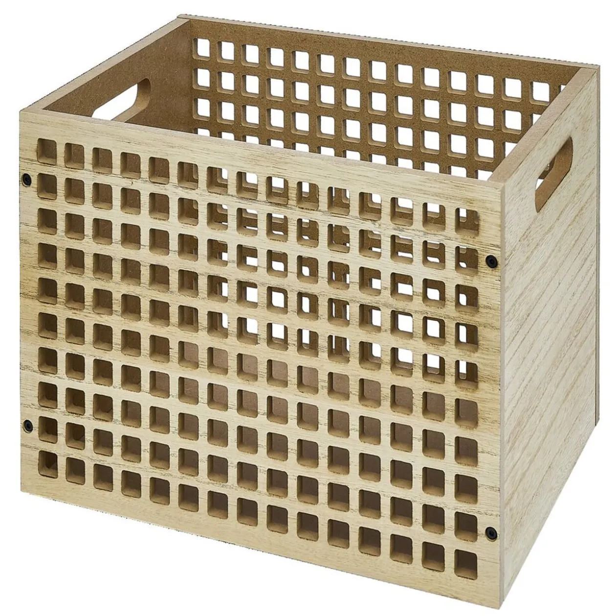 Range document en bois beige 26x33xH7cm