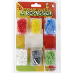 Recharge perles à repasser 6 couleurs - 600 perles