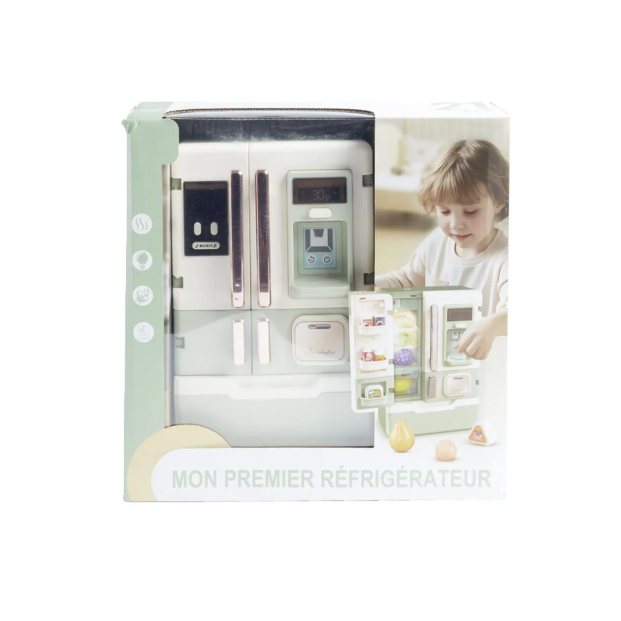 Réfrigérateur factice enfant sonore et lumineux 15,5x9,5xH23,5cm