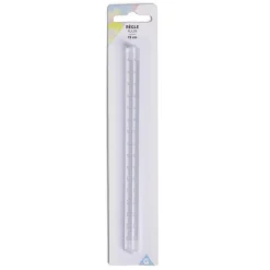 Règle triangulaire 15cm plastique transparent