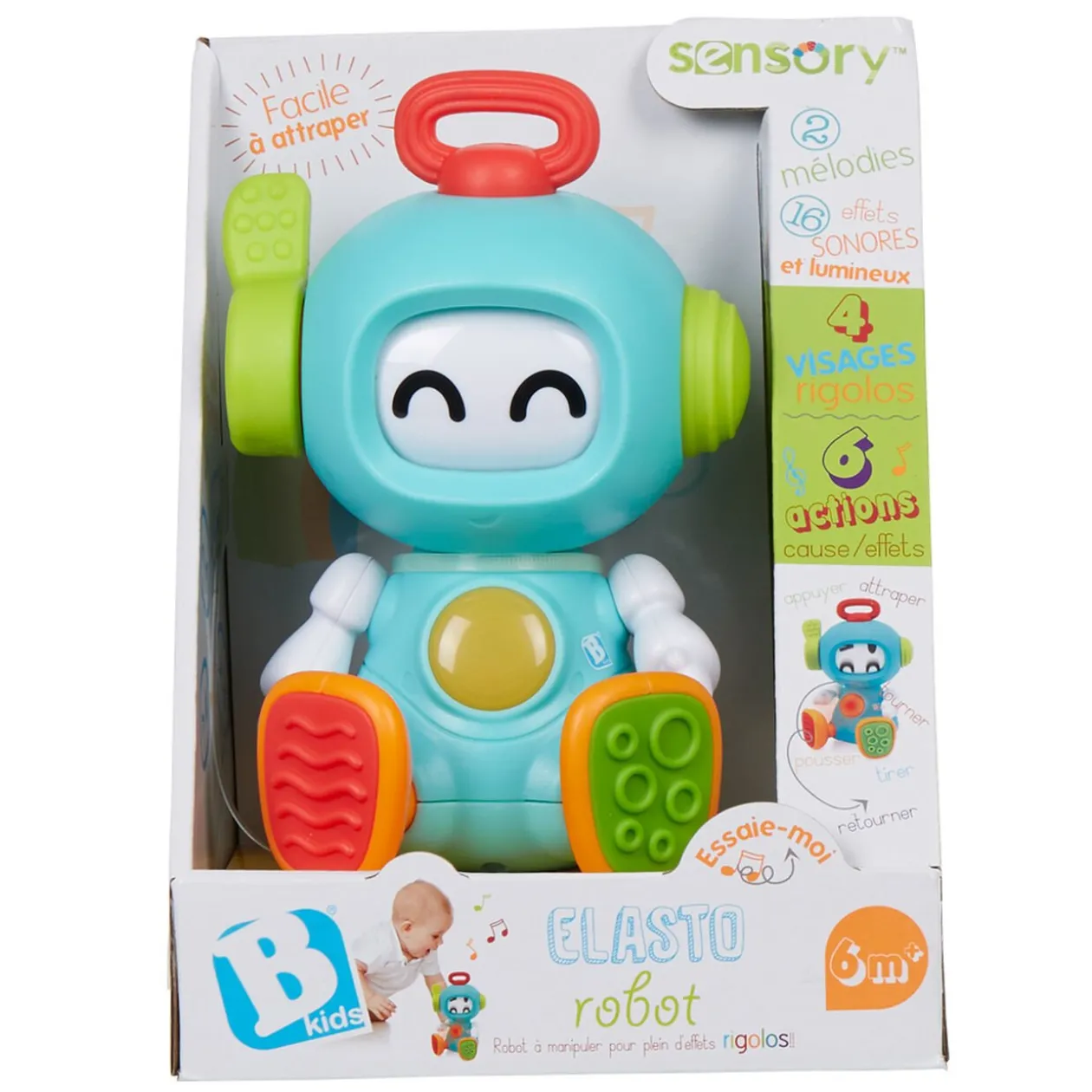 Robot d'éveil Elasto Sensory lumineux et sonore