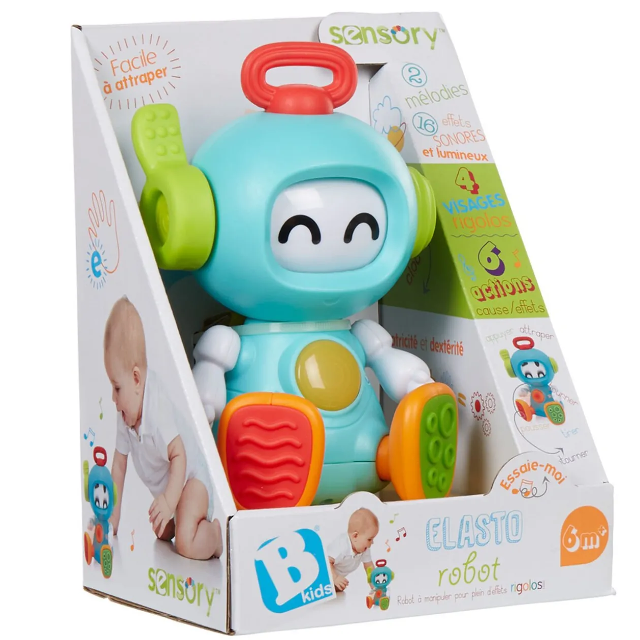 Robot d'éveil Elasto Sensory lumineux et sonore