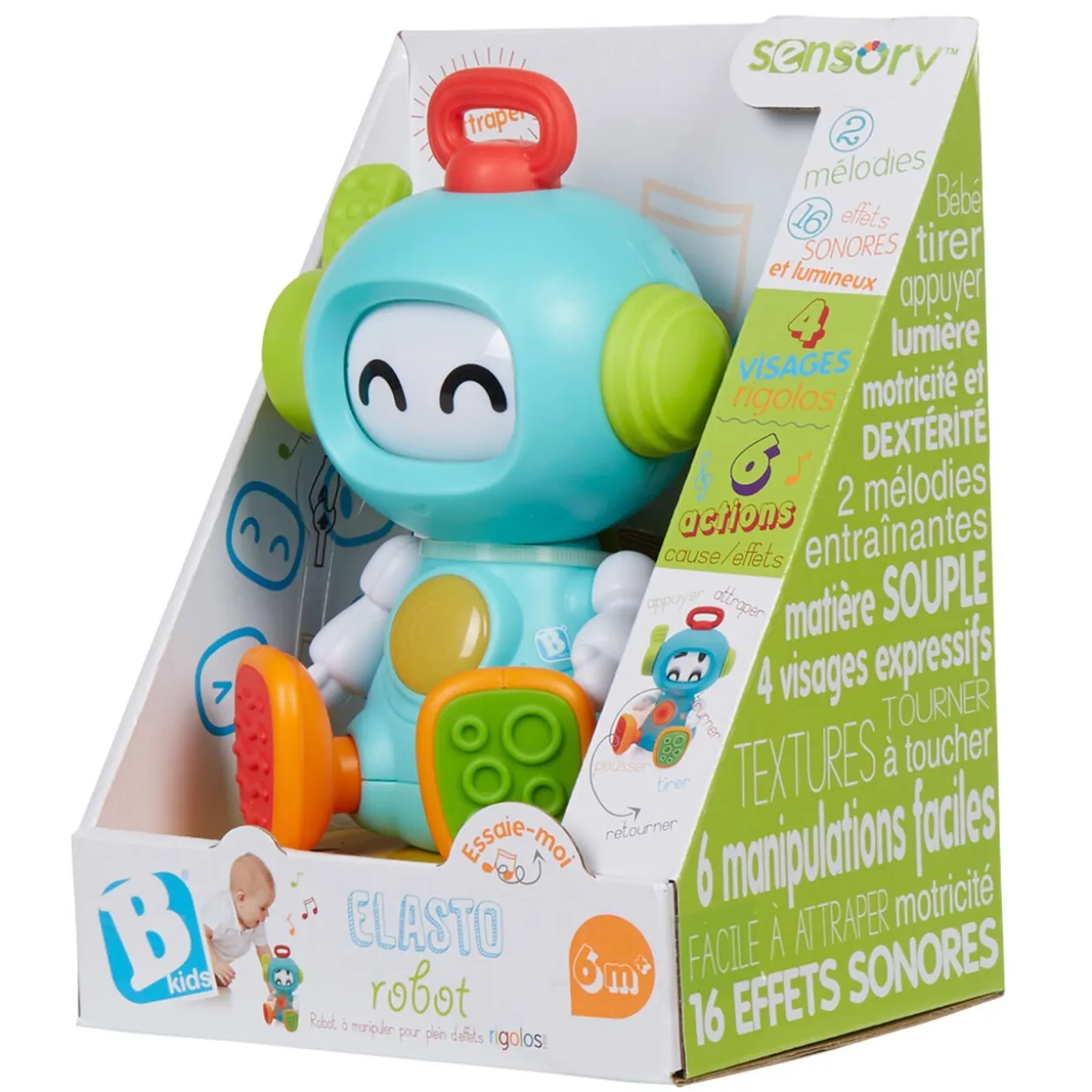 Robot d'éveil Elasto Sensory lumineux et sonore