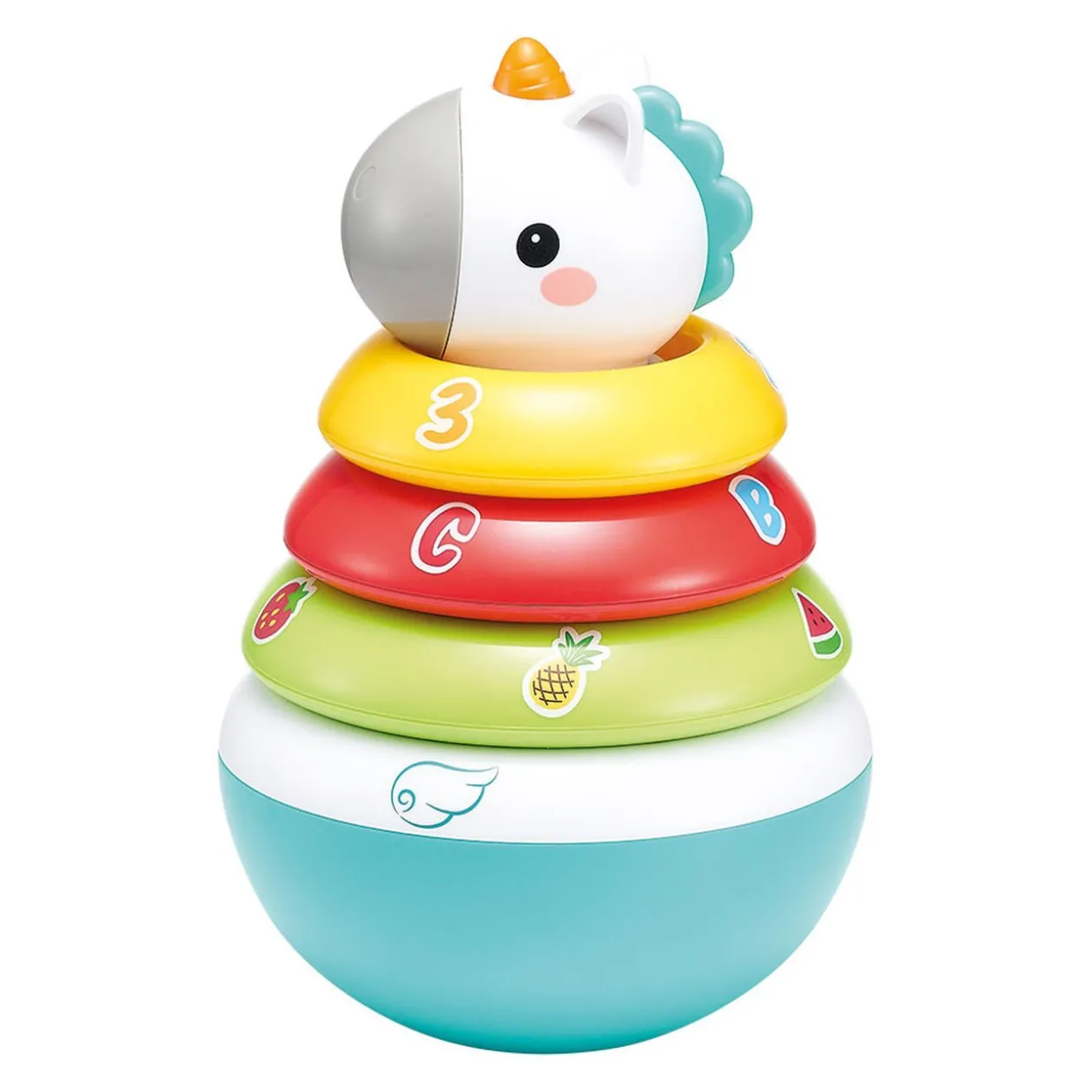 Roly Poly 2en1 culbuto et anneaux multicolore