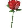 Rose fleur à construire H16cm 70 pièces - 4 modèles