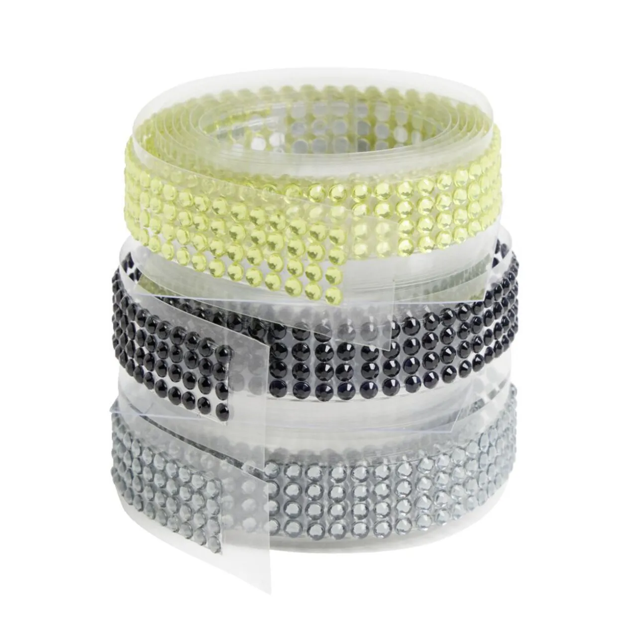 Rouleau de perles colorées adhésives