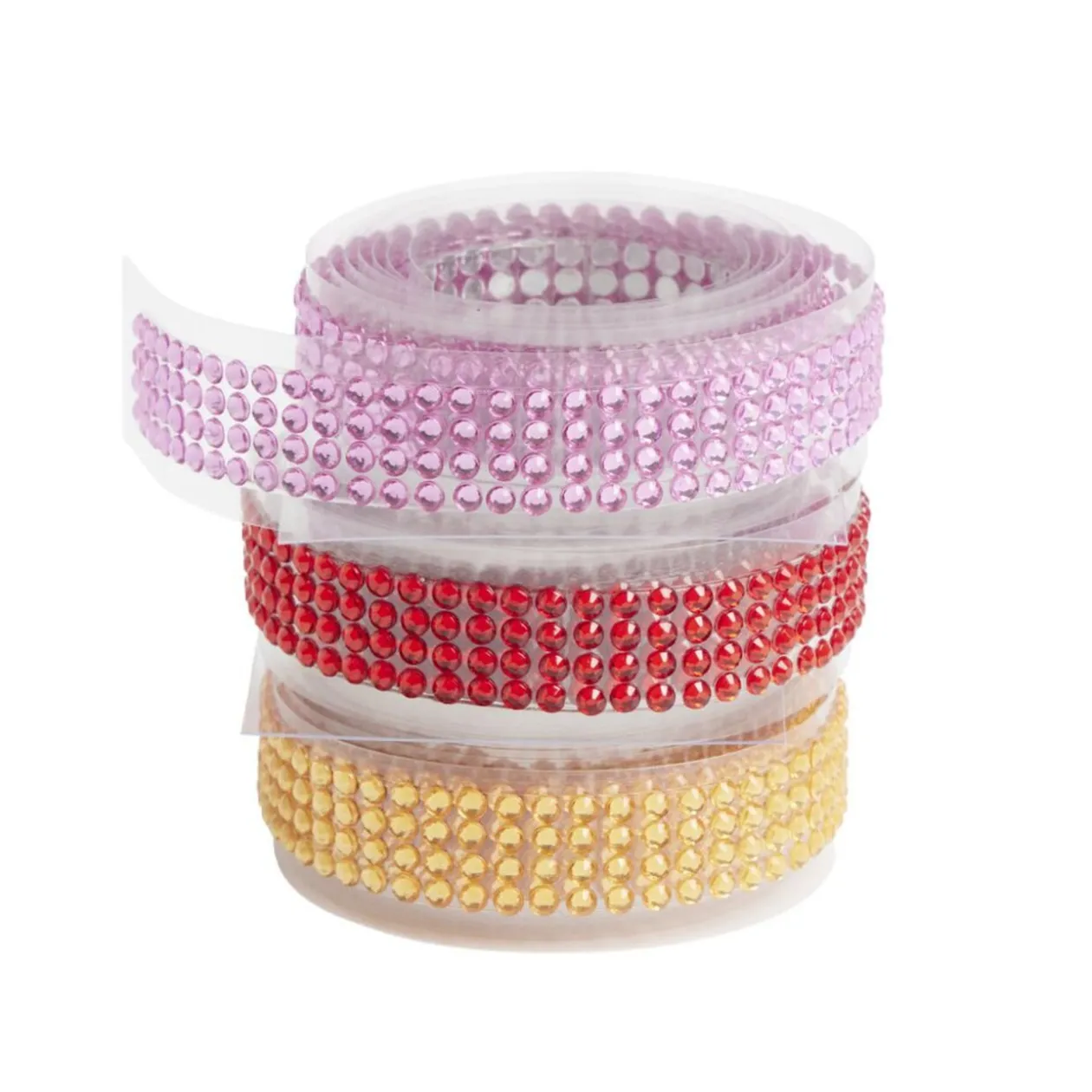 Rouleau de perles colorées adhésives
