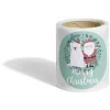 Rouleau étiquette autocollante Merry Christmas Père Noël ours Ø3cm x50