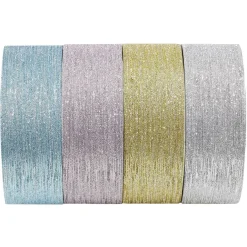 Ruban adhésif décoratif paillette multicolore x5 - 1,5x300cm