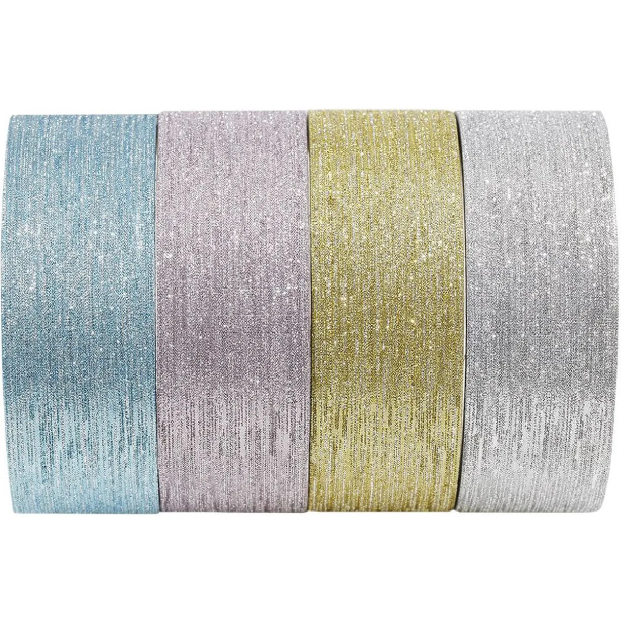 Ruban adhésif décoratif paillette multicolore x5 - 1,5x300cm