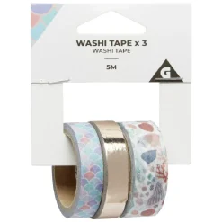 Ruban adhésif fantaisie décor fleur x 3