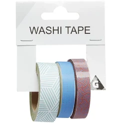 Ruban adhésif fantaisie en papier x3