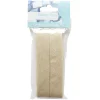Ruban biais en coton beige