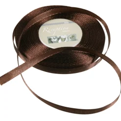 Ruban satin chocolat
