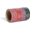 Ruban washi tape Noël traditionnel rouge vert doré 4m x4