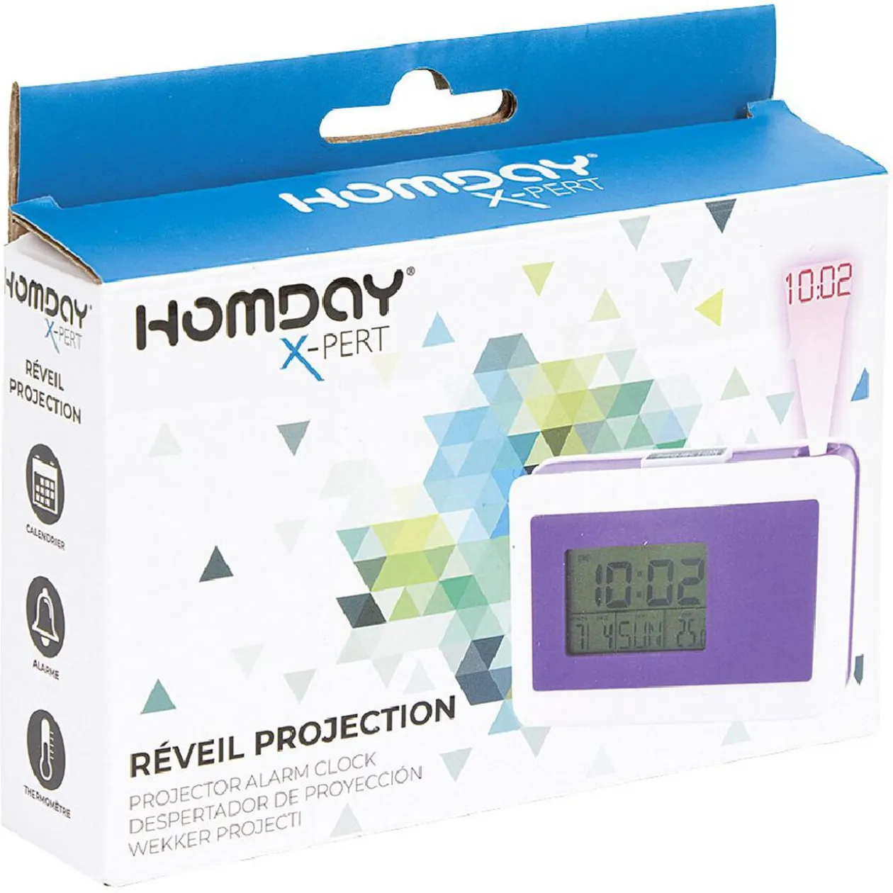 Réveil à projection murale